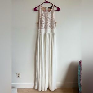 Floor length white dress